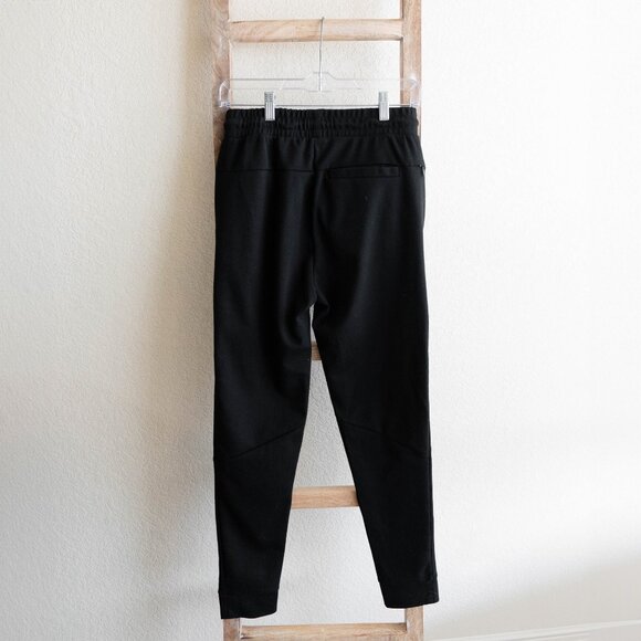 Zara Joggers SzM Black Viscose Blend Drawstring Pockets Tapered Leg Sporty Chic - Picture 4 of 6